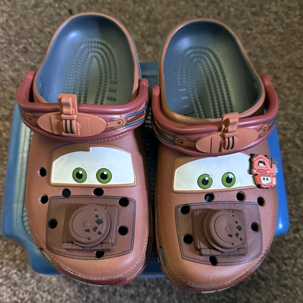 Kids Brown Cartoon Clogs